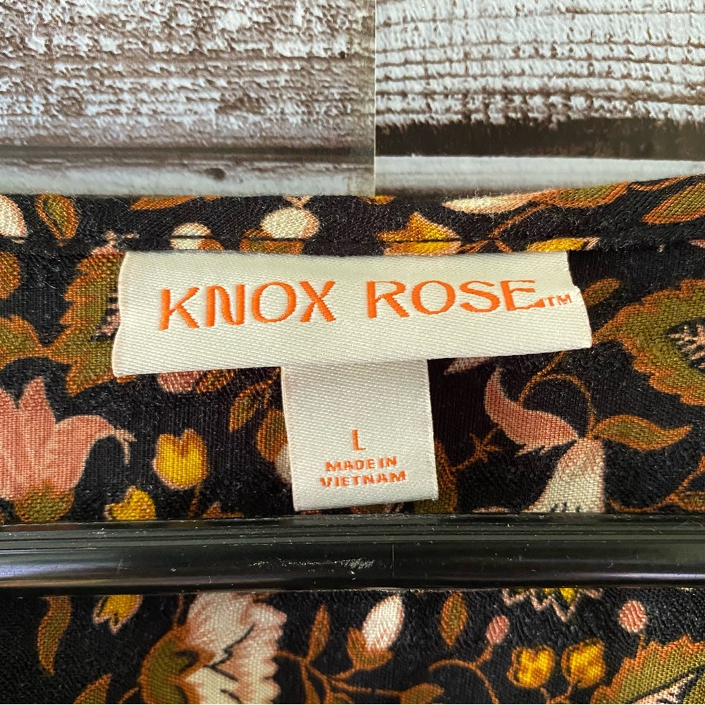 Knox Rose Women's‎ Floral Long-Sleeved Blouse Size L - Picture 5 of 6